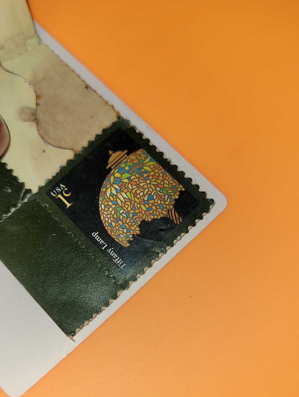 Vintage 1 Cent Stamp (1) Unused Tiffany Lamp Themed Stamp